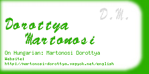 dorottya martonosi business card